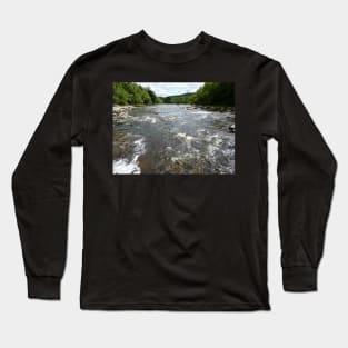 River Wharfe (View Downstream From Aysgarth Falls) Long Sleeve T-Shirt